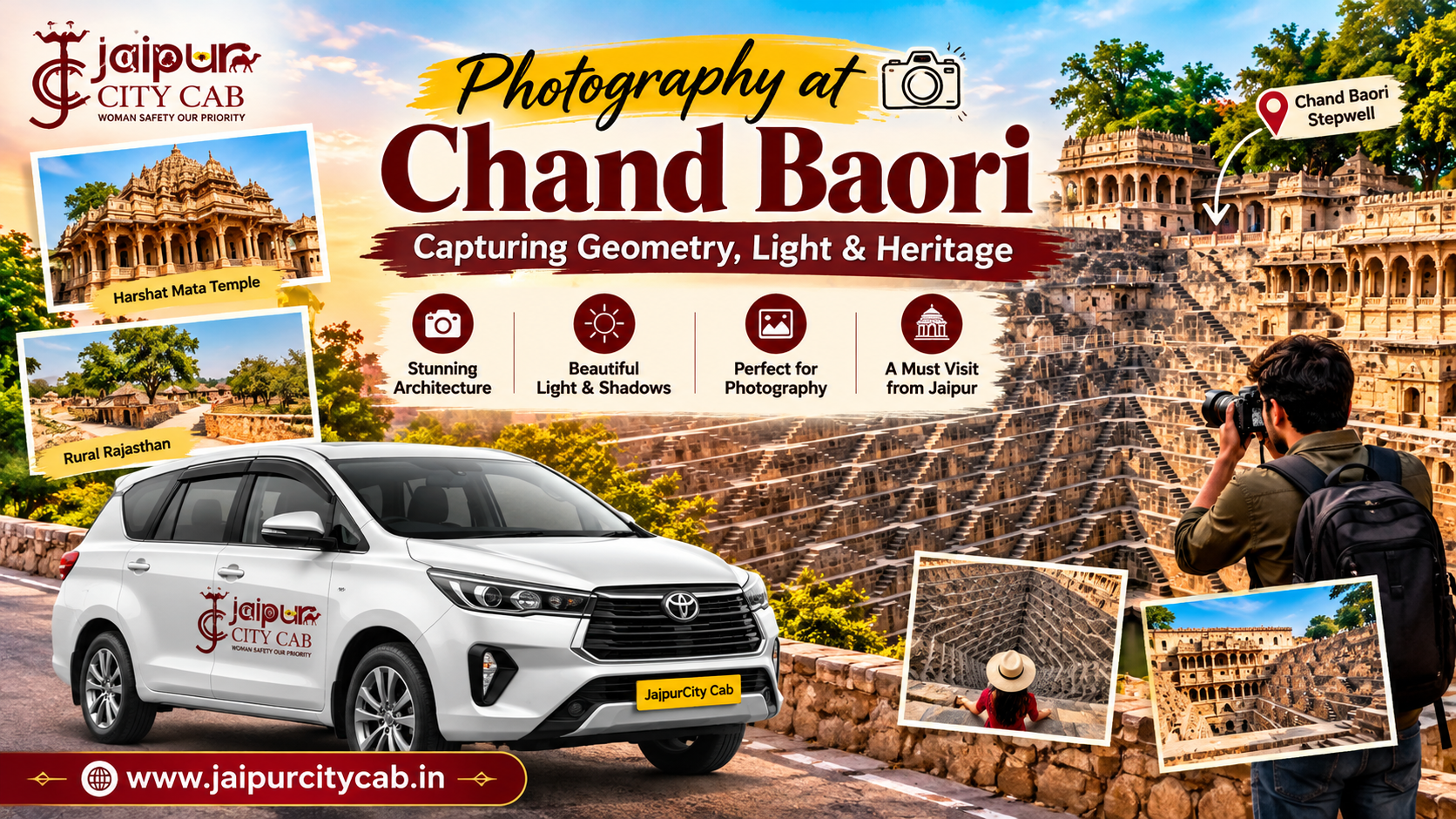 Jaipur to Abhaneri Chand Baori by Cab