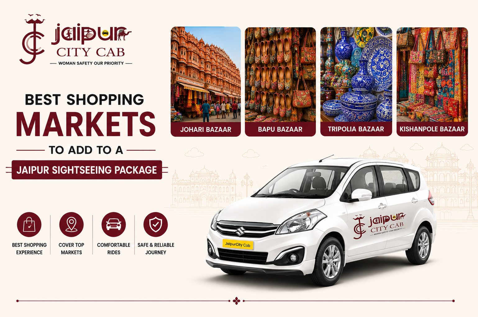 Best sightseeing in Jaipur packages with private taxi and cab services
