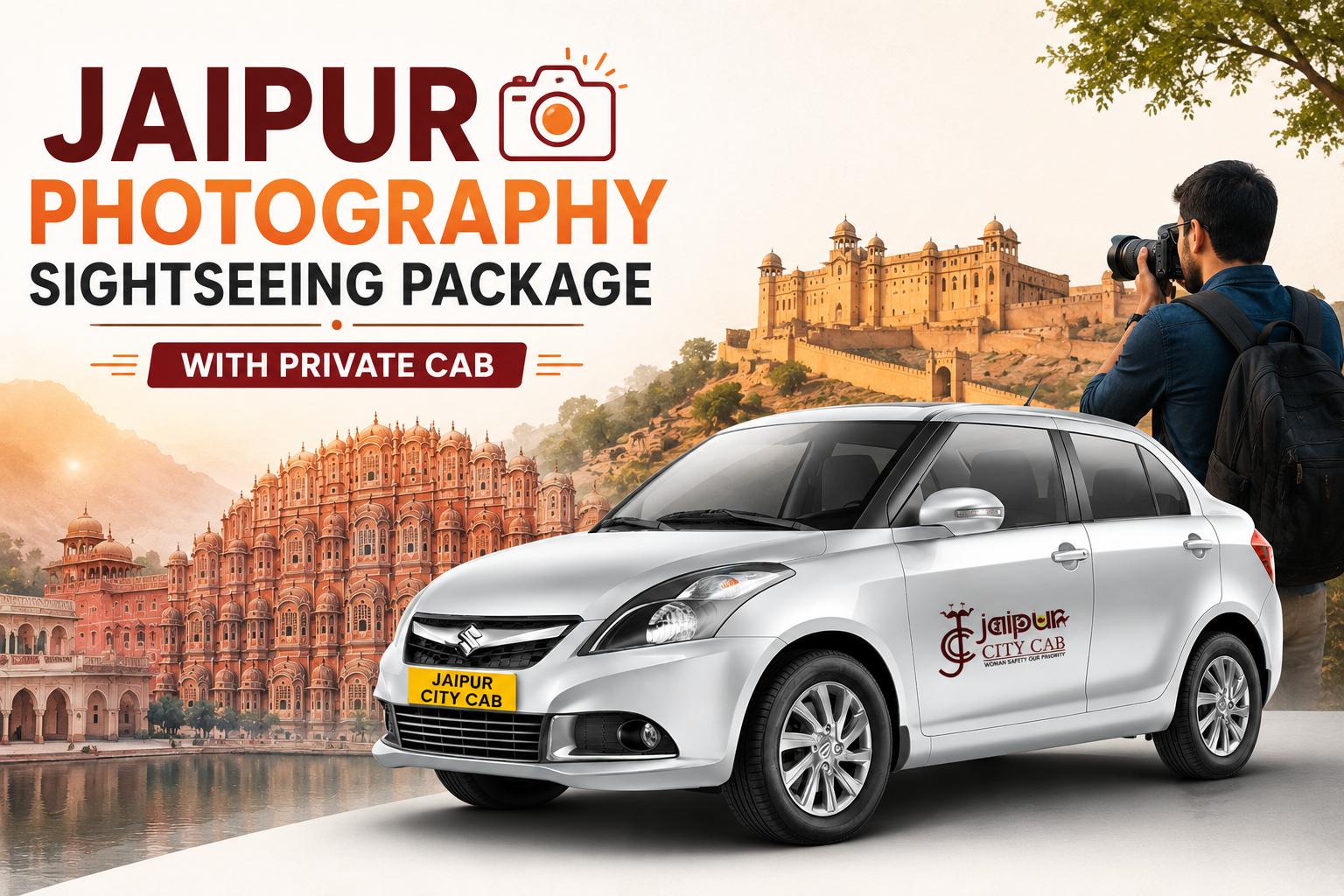 Jaipur photography sightseeing package with private cab