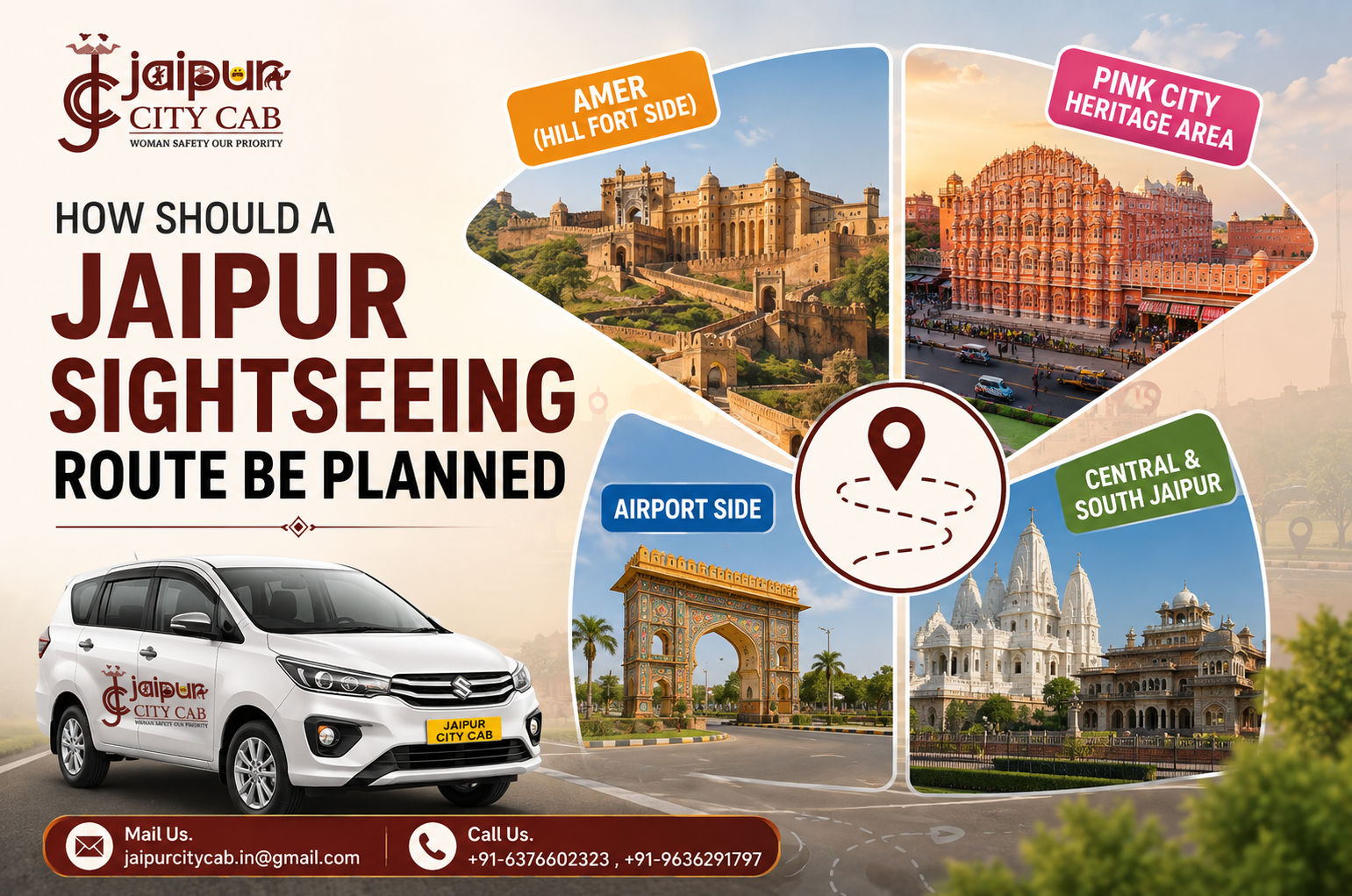 Top Jaipur sightseeing places covered in private cab packages