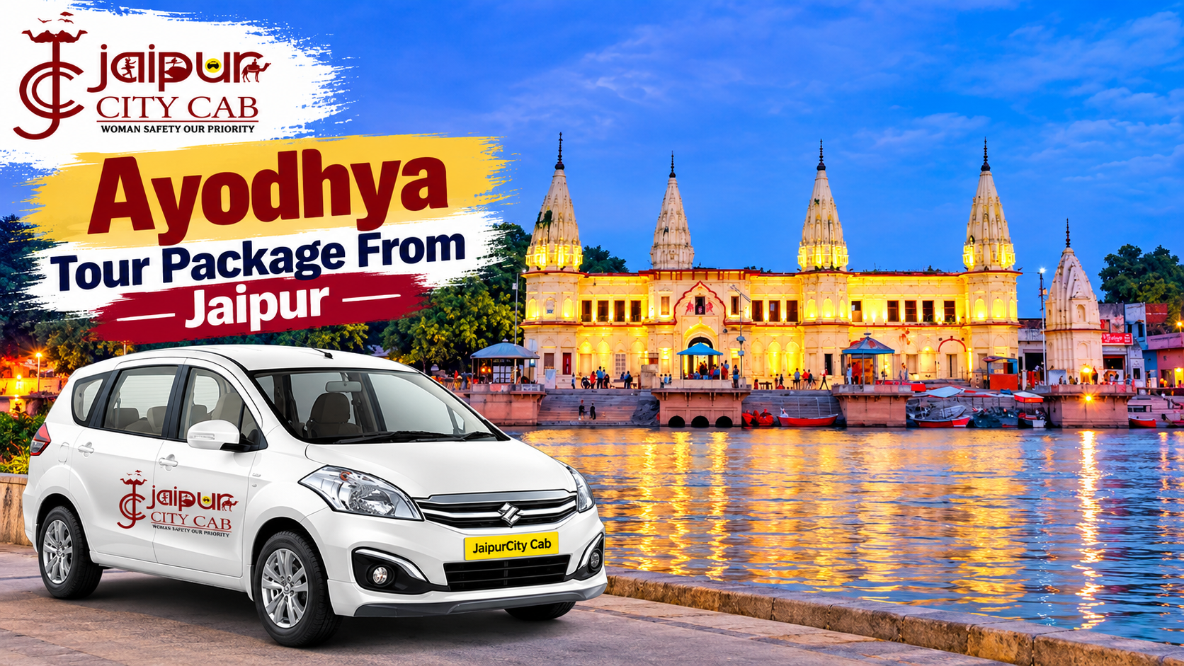 Jaipur to Ayodhya Prayagraj Varanasi by Taxi