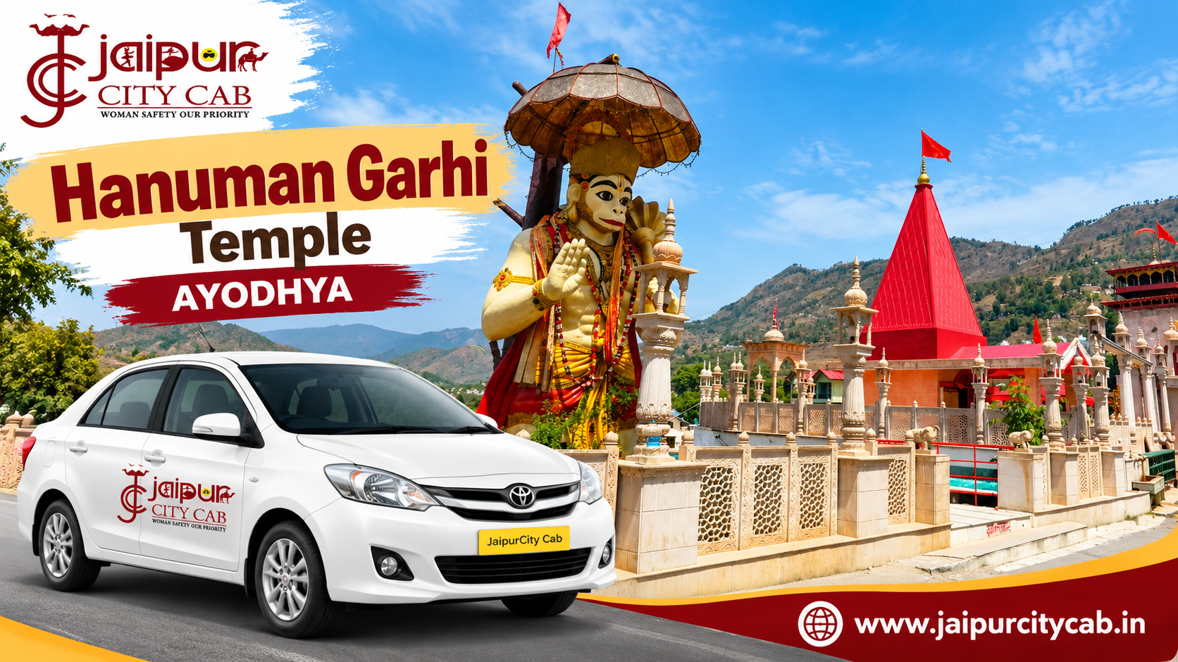 Jaipur to Ayodhya Prayagraj Varanasi by Taxi