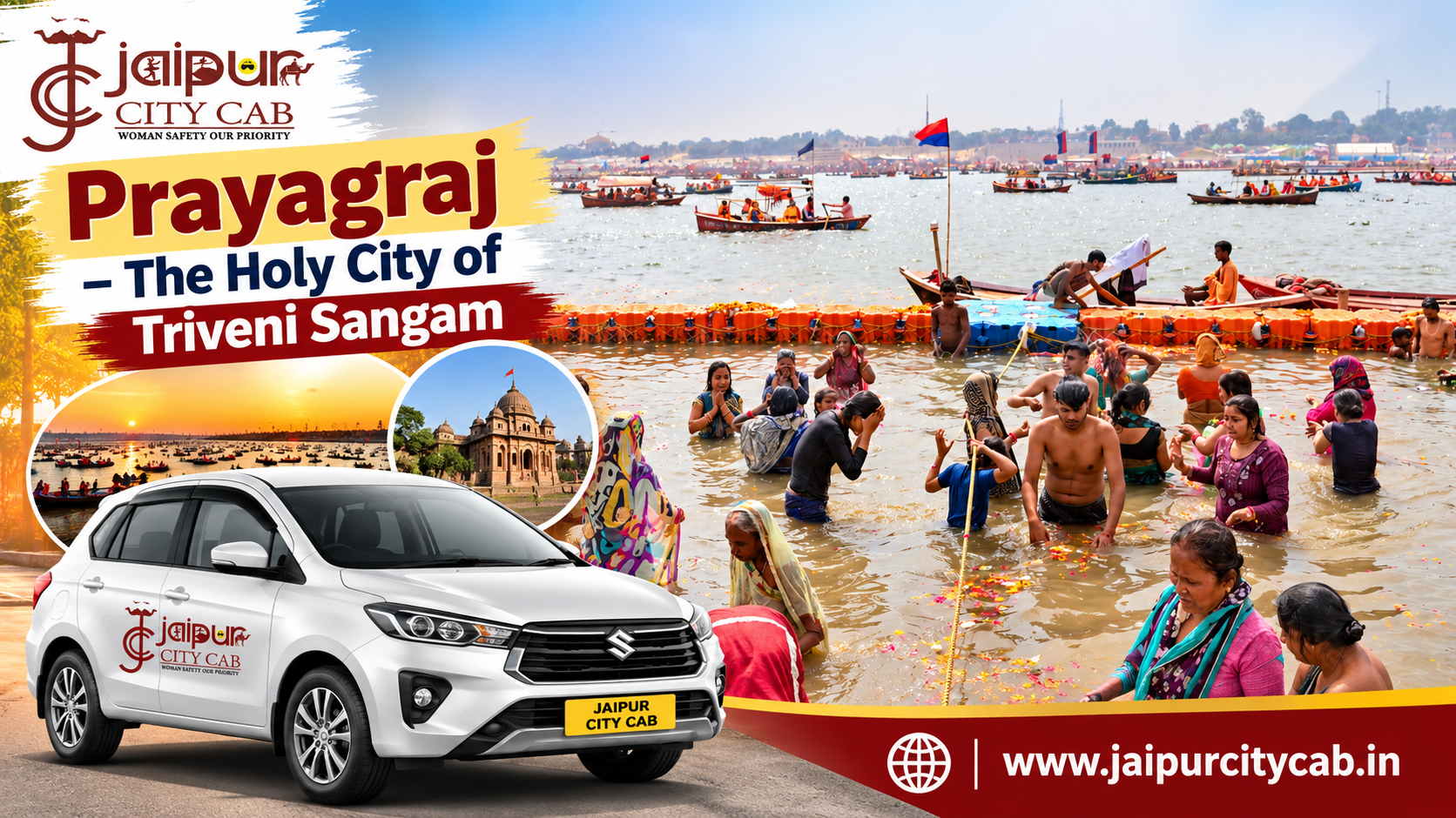 Jaipur to Ayodhya Prayagraj Varanasi by Taxi