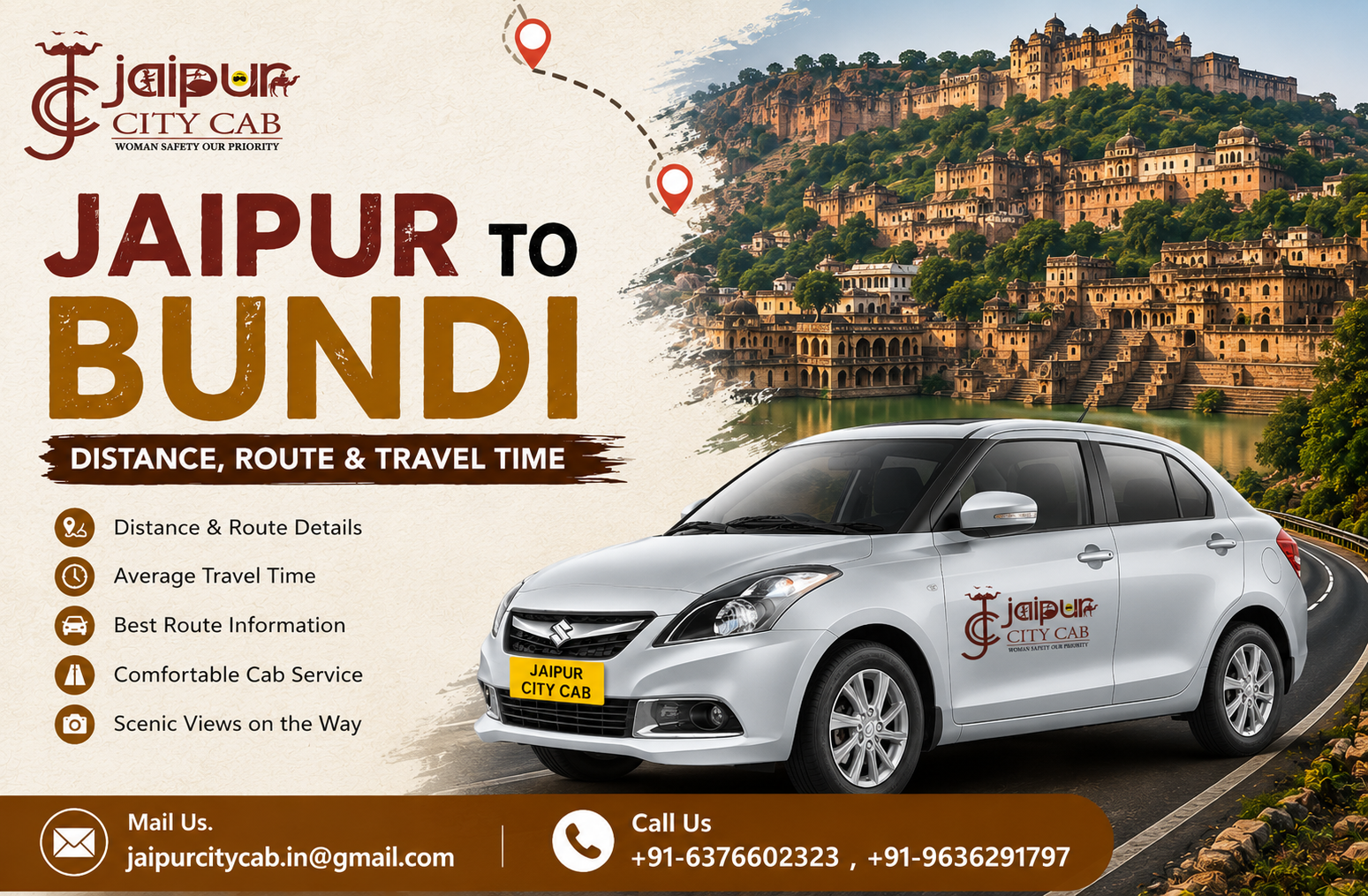 Jaipur to Bundi road trip by private cab