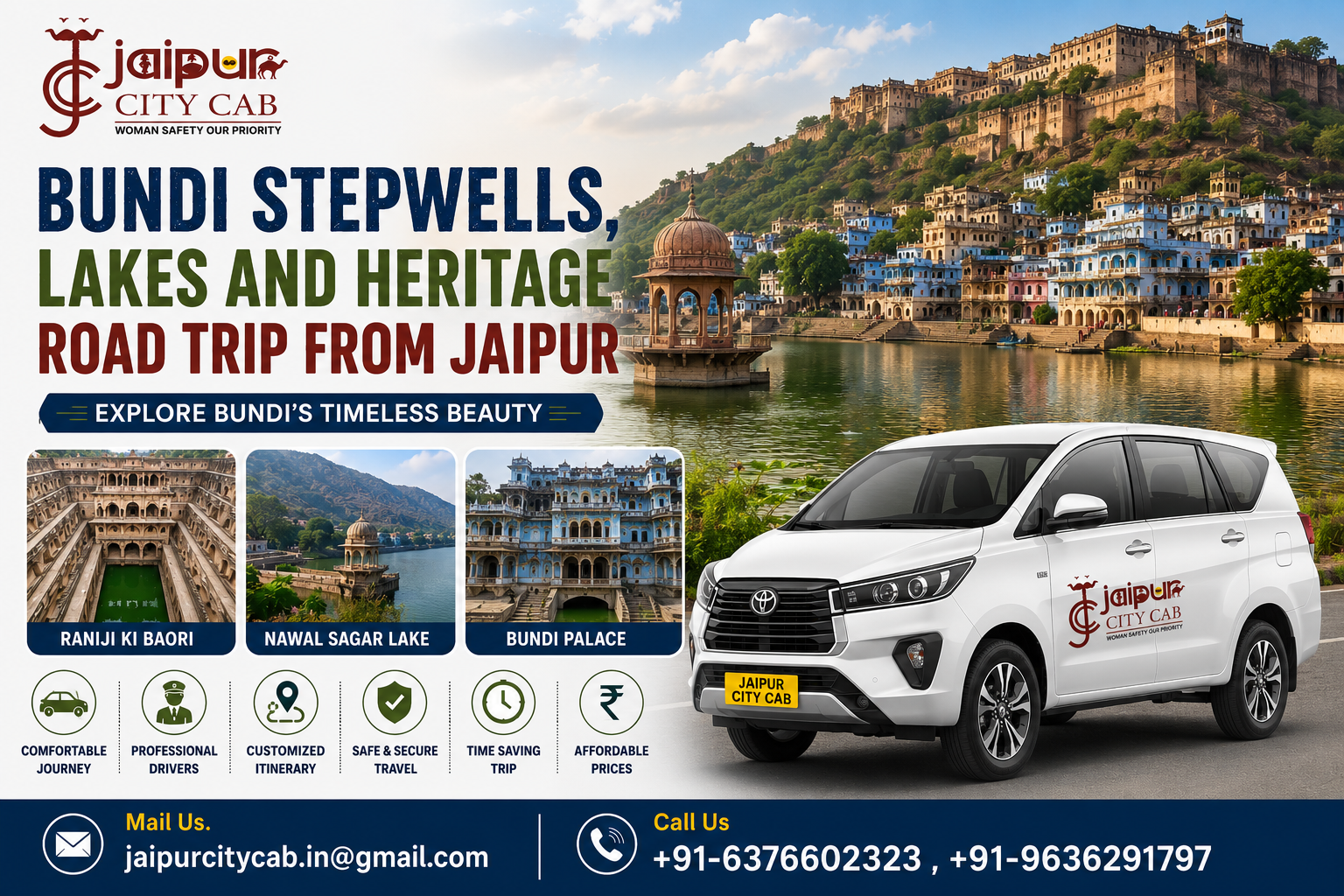 Bundi stepwells, lakes and heritage road trip from Jaipur