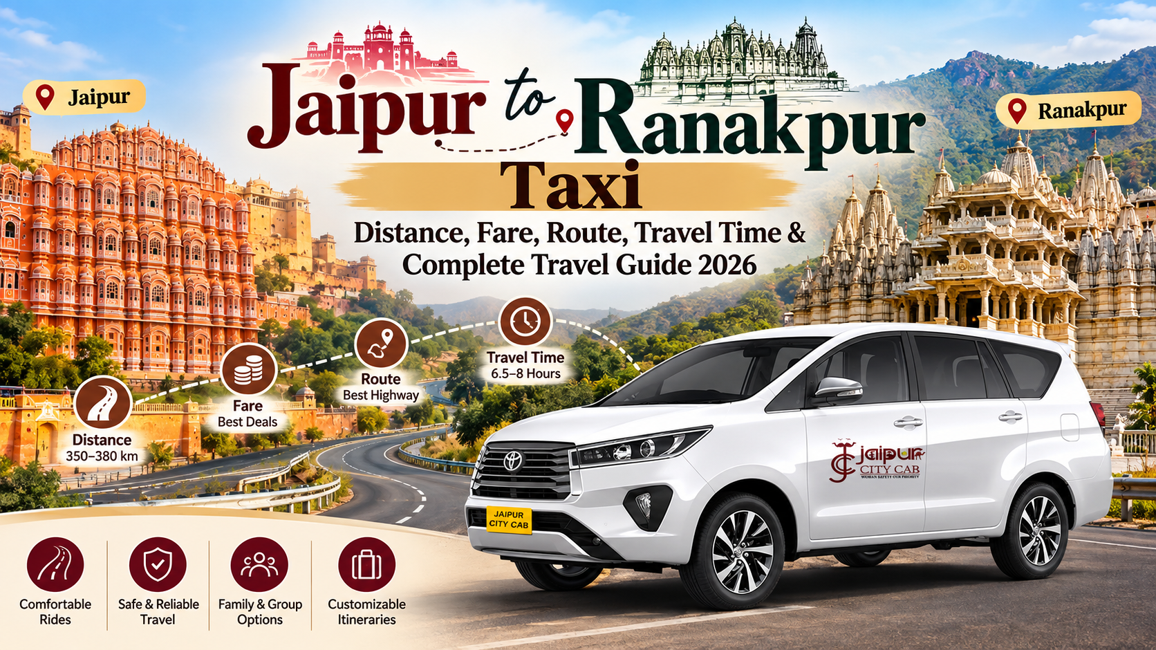 Jaipur to Ranakpur Taxi