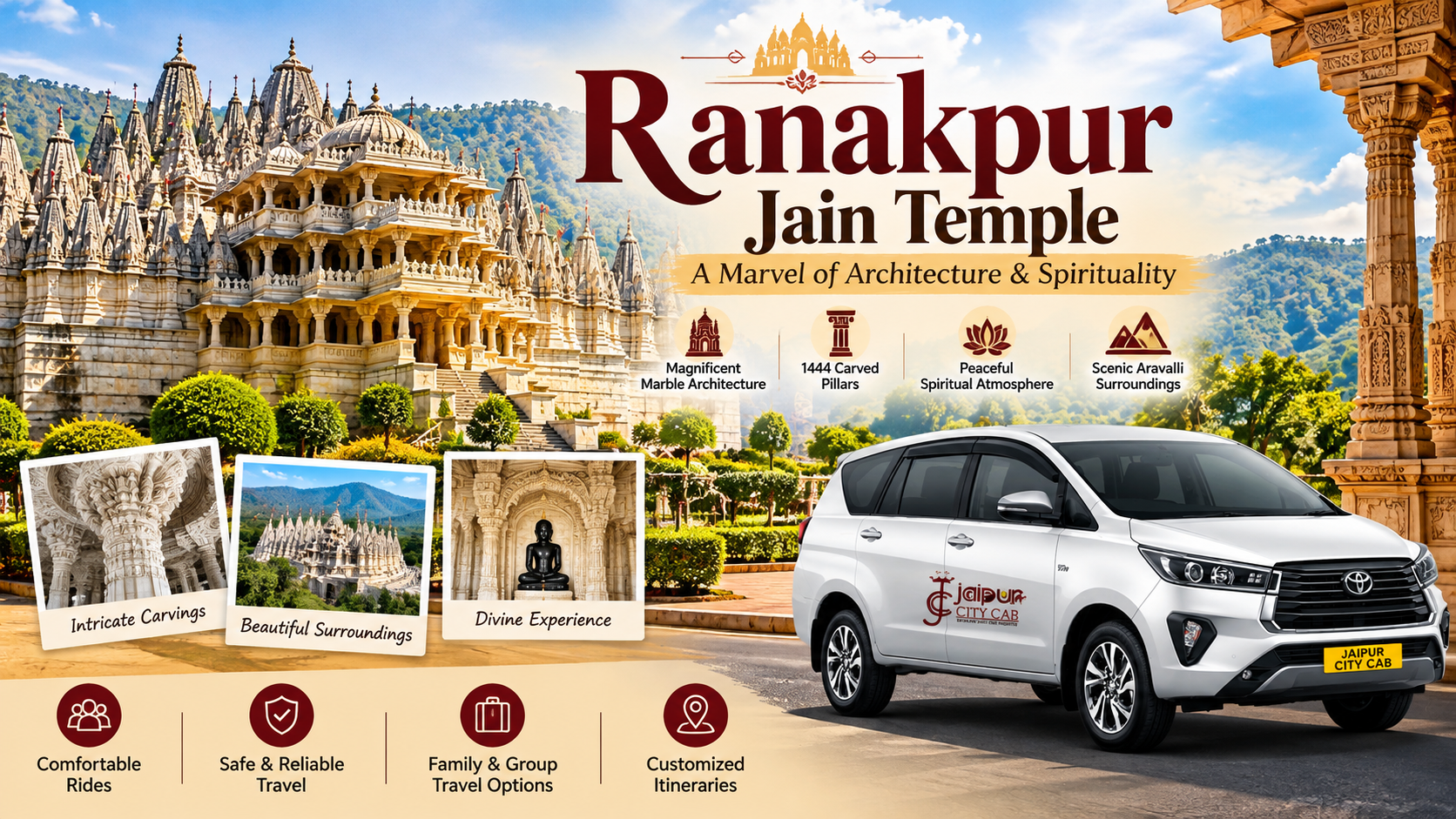 Jaipur to Ranakpur Taxi