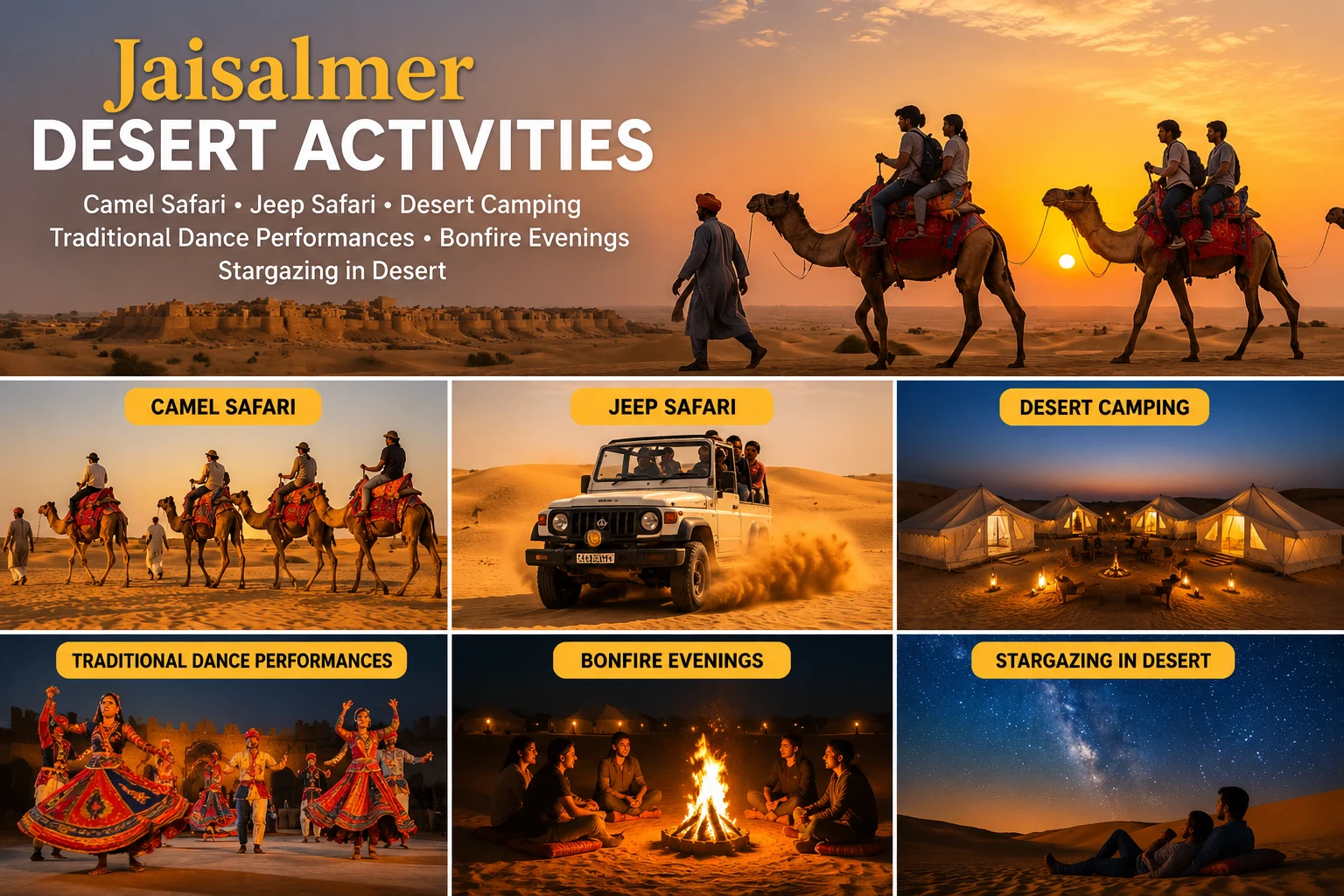 Popular desert activities in Jaisalmer