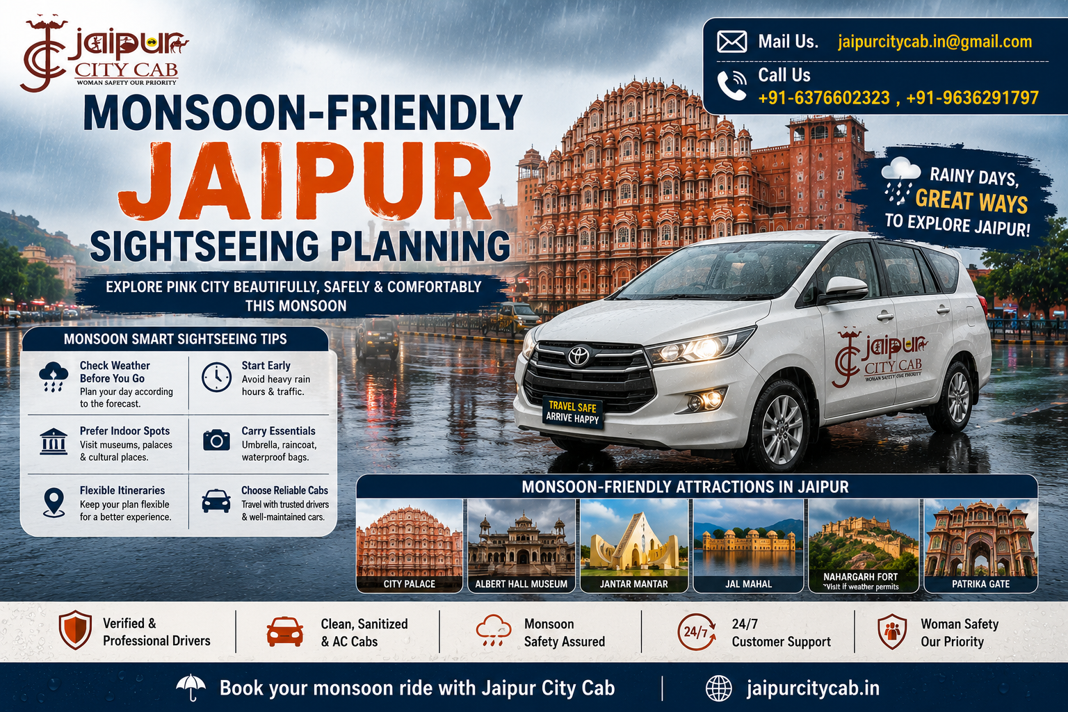Jaipur Cab Booking Advice During Rainy Season